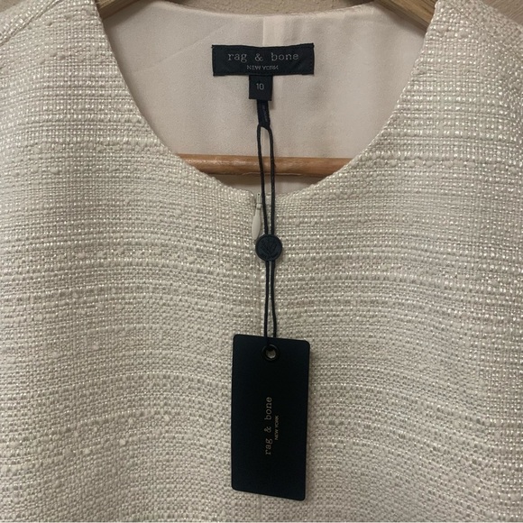 Rag & Bone Women's Roslyn Shift Dress Ivory Size 10 NWT New - Picture 6 of 11